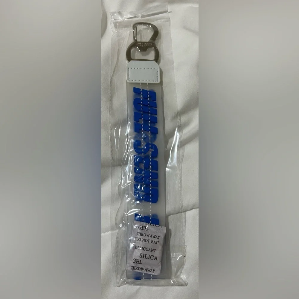 New blue FULL SEND short Lanyard with bottle opener keychain key holder